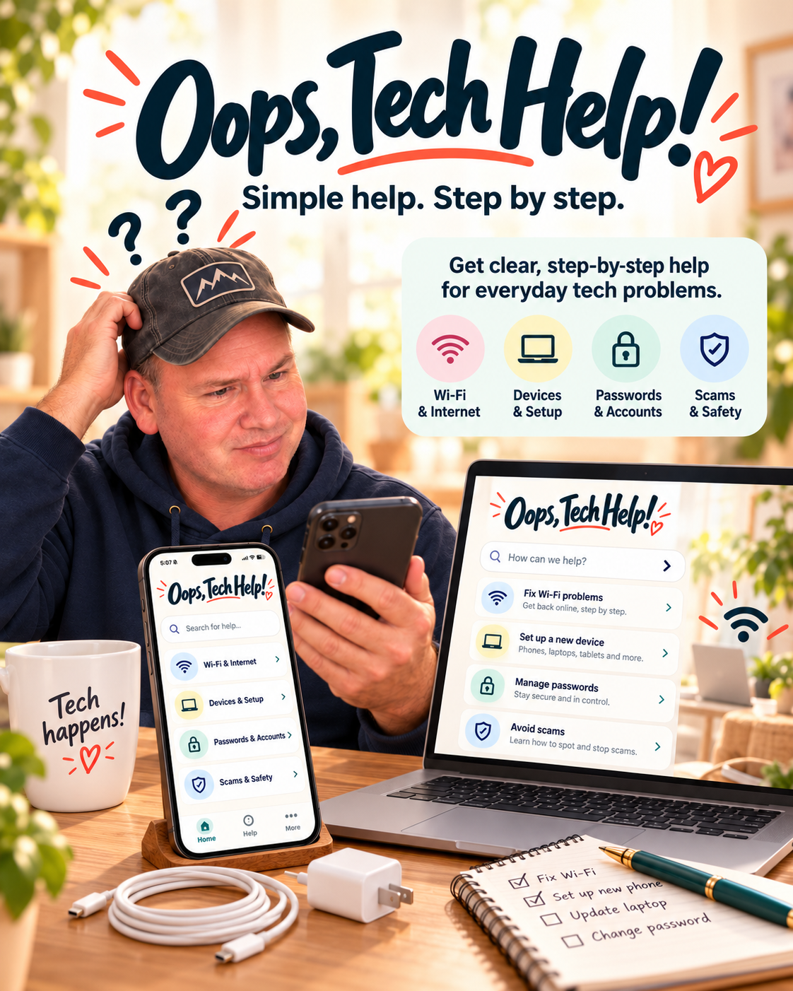 Oops, Tech Help app