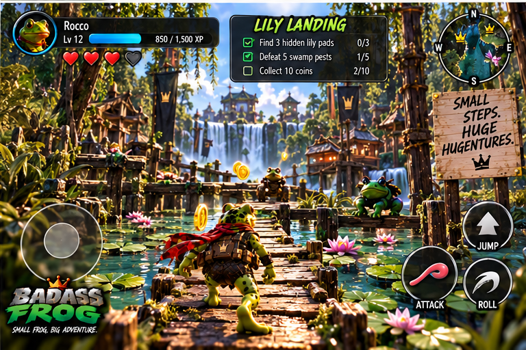 Badass Frog Lily Landing gameplay preview